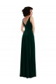 Floor Length Velvet Maxi Bridesmaid Dress / Prom Dress with Shirred Bodice and Front Slit Geelong