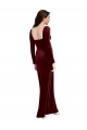 Shop Sleek Square Neck Spaghetti Straps Velvet Bridesmaid Dress / Prom Dress with Side Slit Geelong