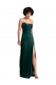 Shop Scooped Strapless Long Formal Velvet Bridesmaid Dress / Prom Dress with Daring Side Slit Geelong