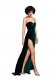 Sweetheart Fluid Velvet Bridesmaid Dress / Prom Dress with High Split Geelong