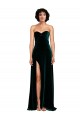 Sweetheart Fluid Velvet Bridesmaid Dress / Prom Dress with High Split Geelong